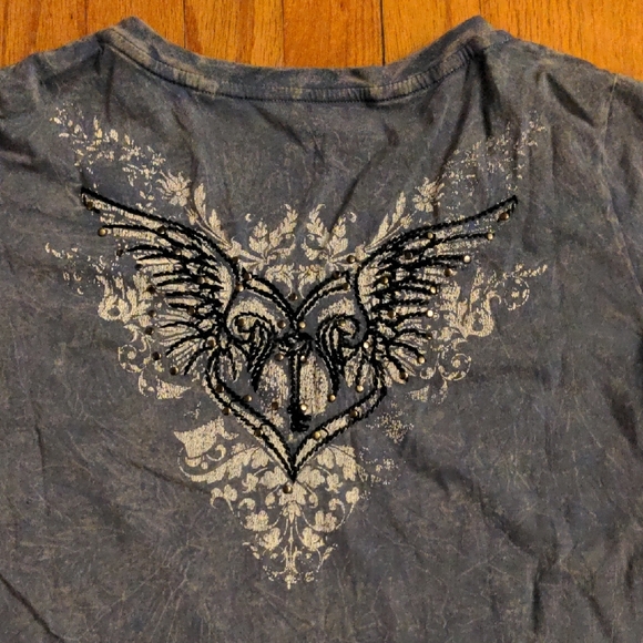 Panhandle Slim Blue Gray Fitted Graphic Short Sleeve Tee - Picture 7 of 7